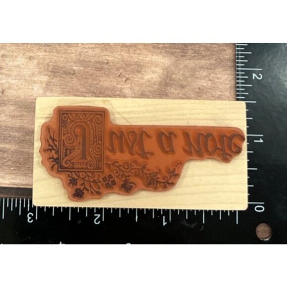 Just A Note Rubber Stamp Wood mounted E-510 Made In USA 1990 PSX - Picture 2 of 3